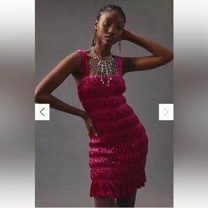 En Saison Pink Sequin Sheath Mini Dress Size Medium C1